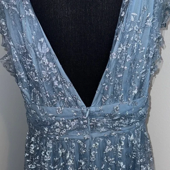 Elegant Blue Embellished Gown - Picture 6 of 6